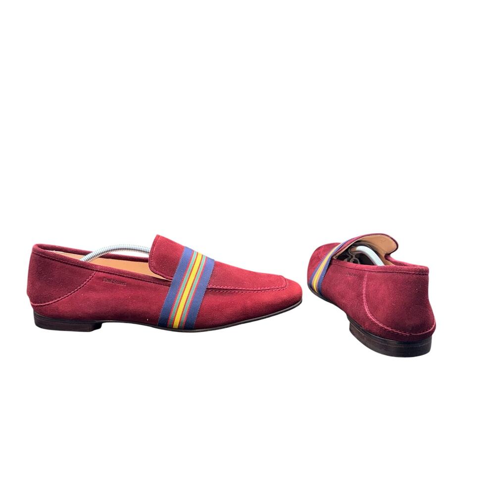 Paul Stuart Vero Cuoio Burgundy Suede Loafers 9M Italy